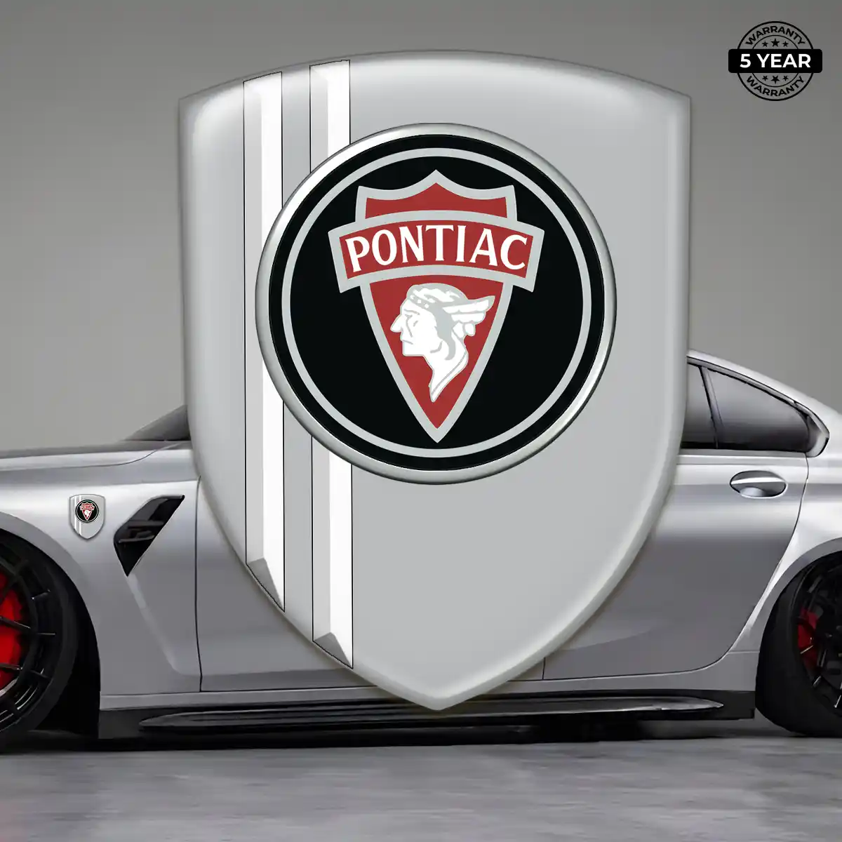 Pontiac 3D Resin Sticker Sleek Style