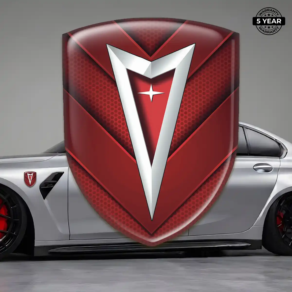 Pontiac Automotive Emblem Sticker Sleek Style