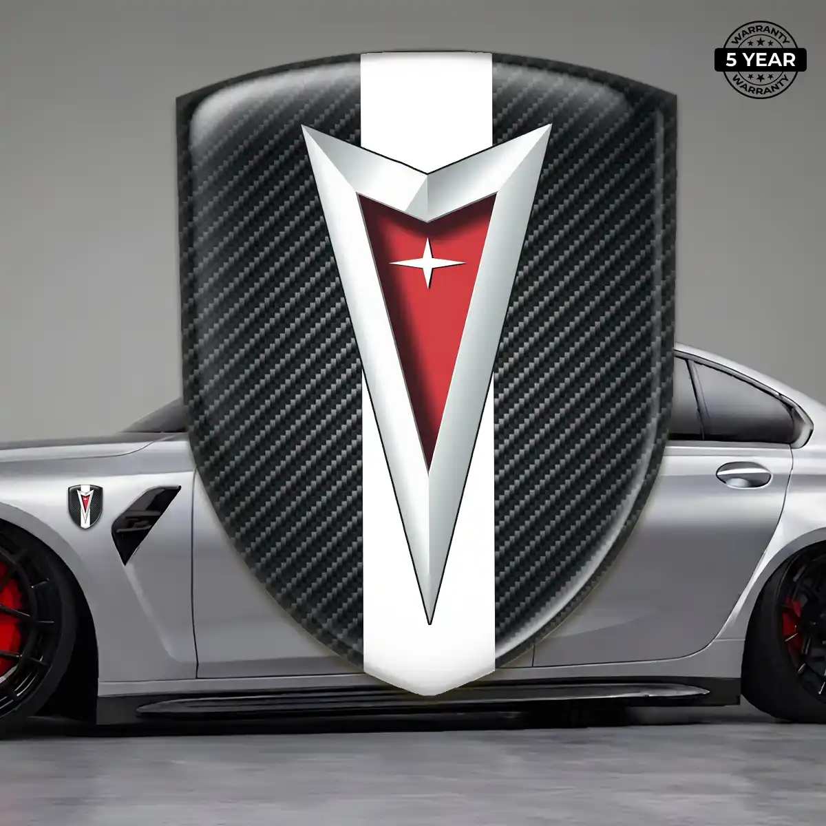 Pontiac Automotive Logo Sticker Elite Finish