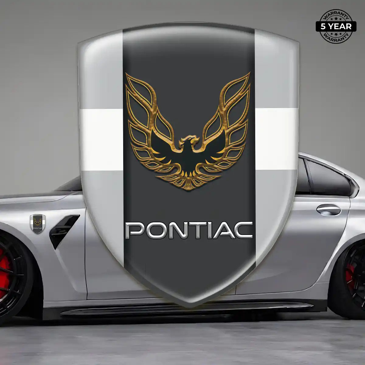 Pontiac Automotive Logo Sticker Refined Design