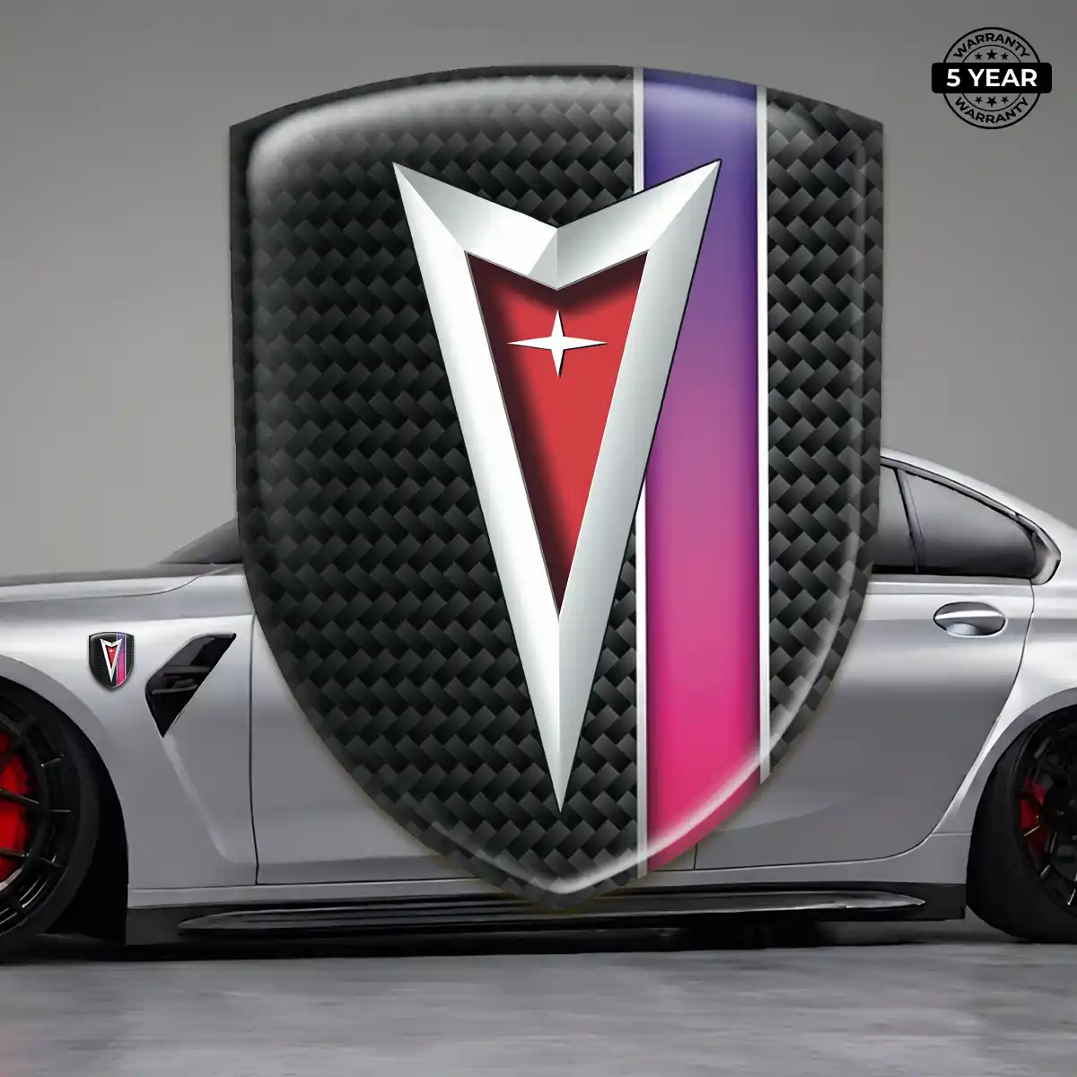 Pontiac Automotive Logo Sticker Sleek Style