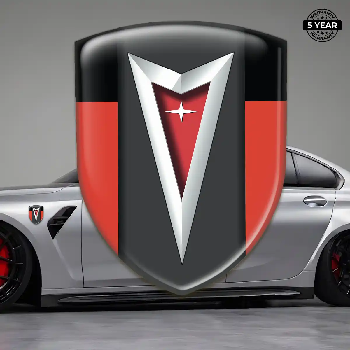 Pontiac Automotive Resin Decal Refined Design