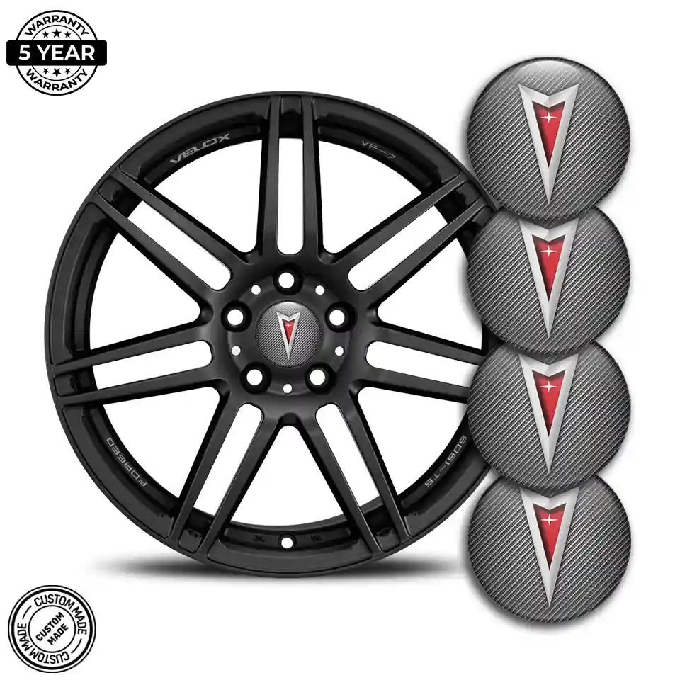 Pontiac Badge Emblems Center Cap Self-Adhesive Sleek Style