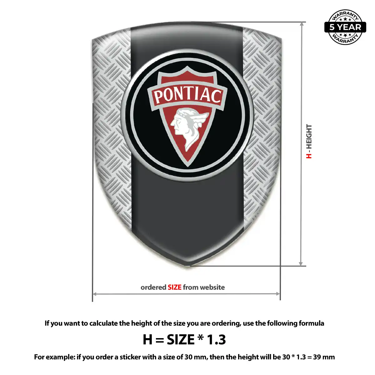 Pontiac Badge Sleek Style