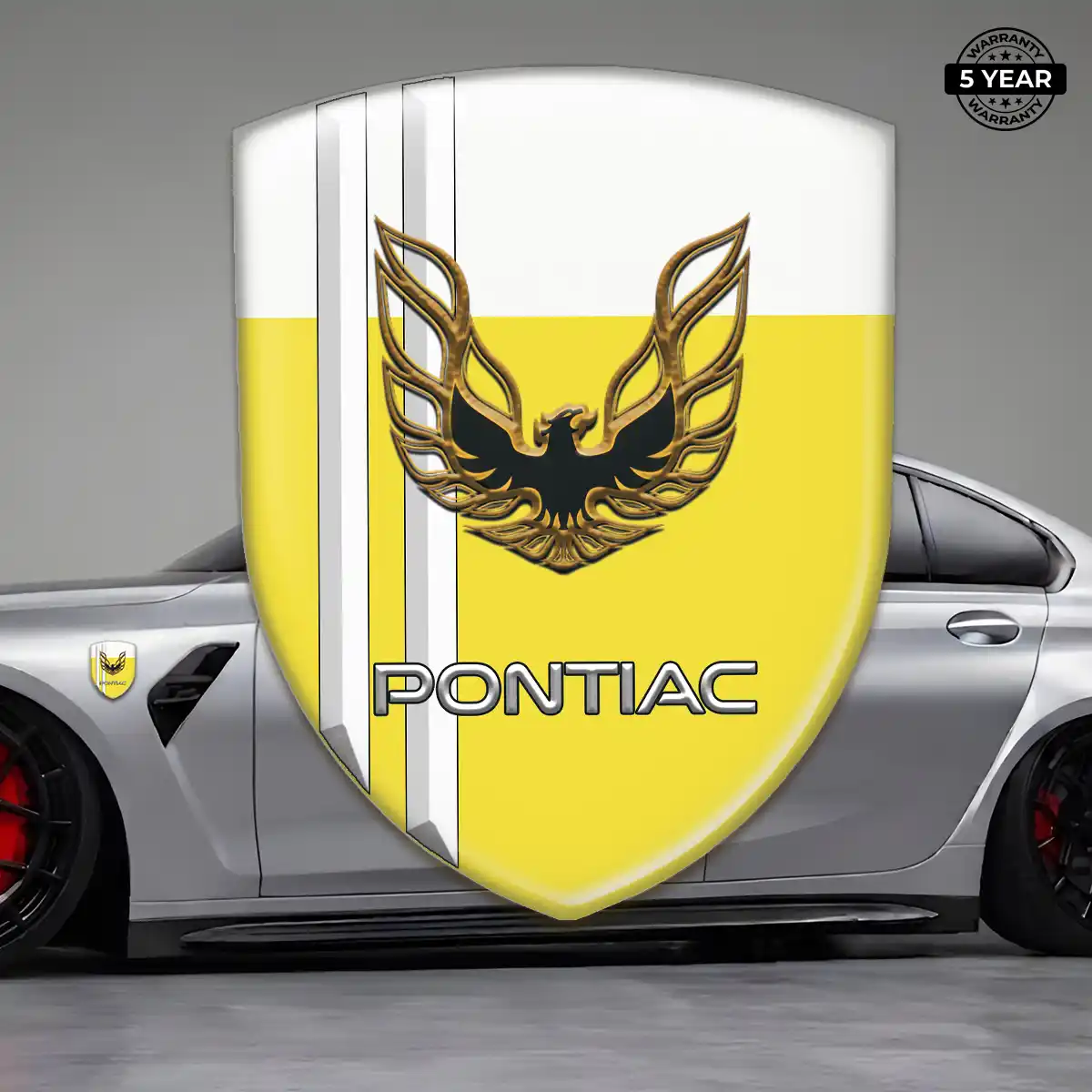 Pontiac Car Badge Sticker Elite Finish