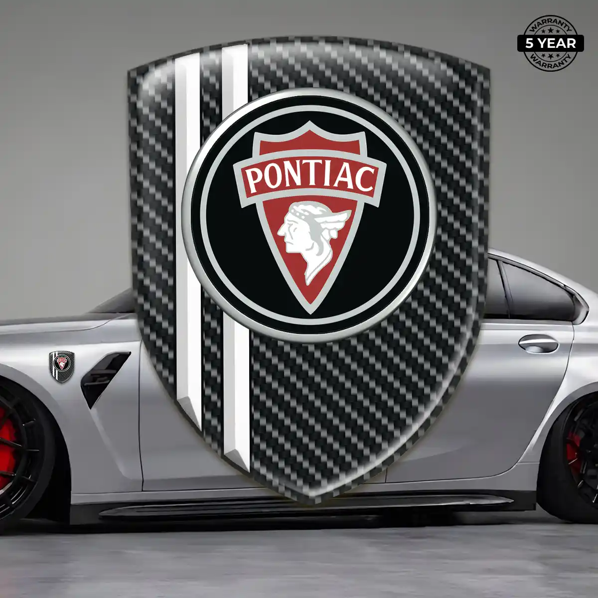 Pontiac Car Emblem Decal Elite Finish