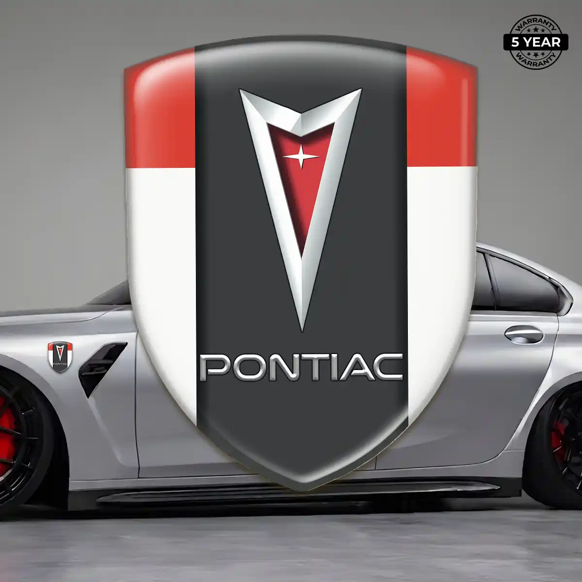 Pontiac Car Emblem Decal Refined Design