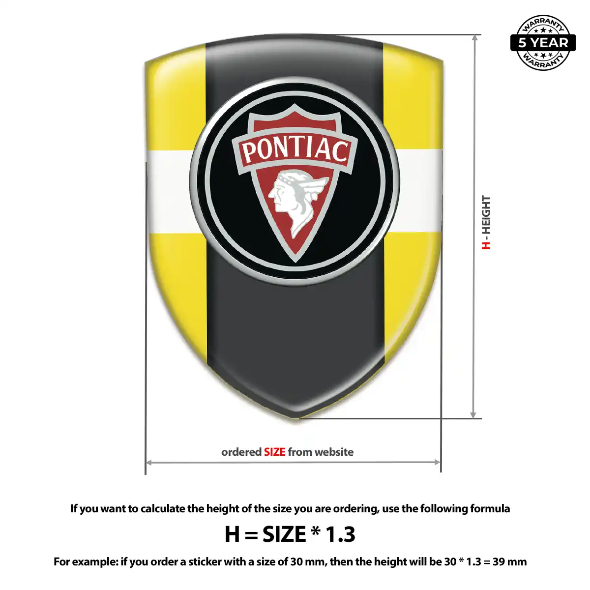 Pontiac Car Emblem Decal Sleek Style