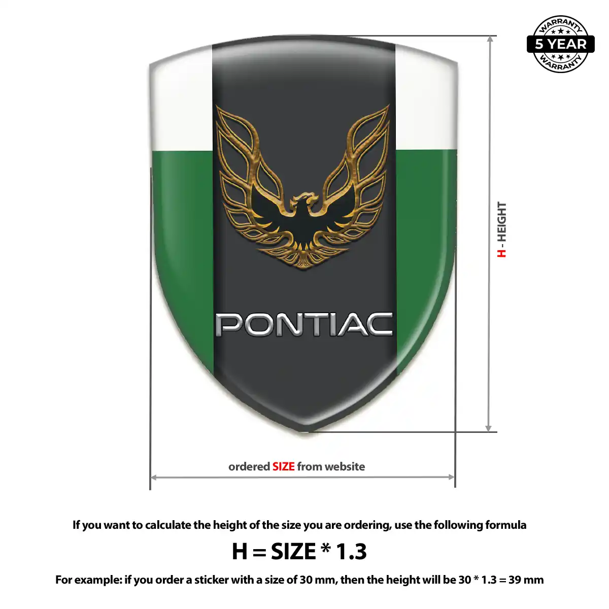 Pontiac Car Emblem Overlay Elite Finish