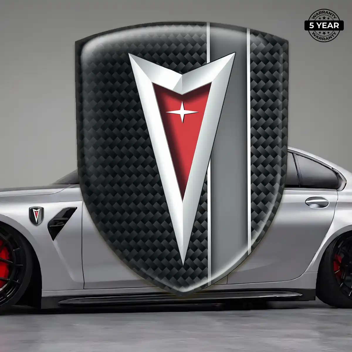 Pontiac Car Emblem Overlay Sleek Style