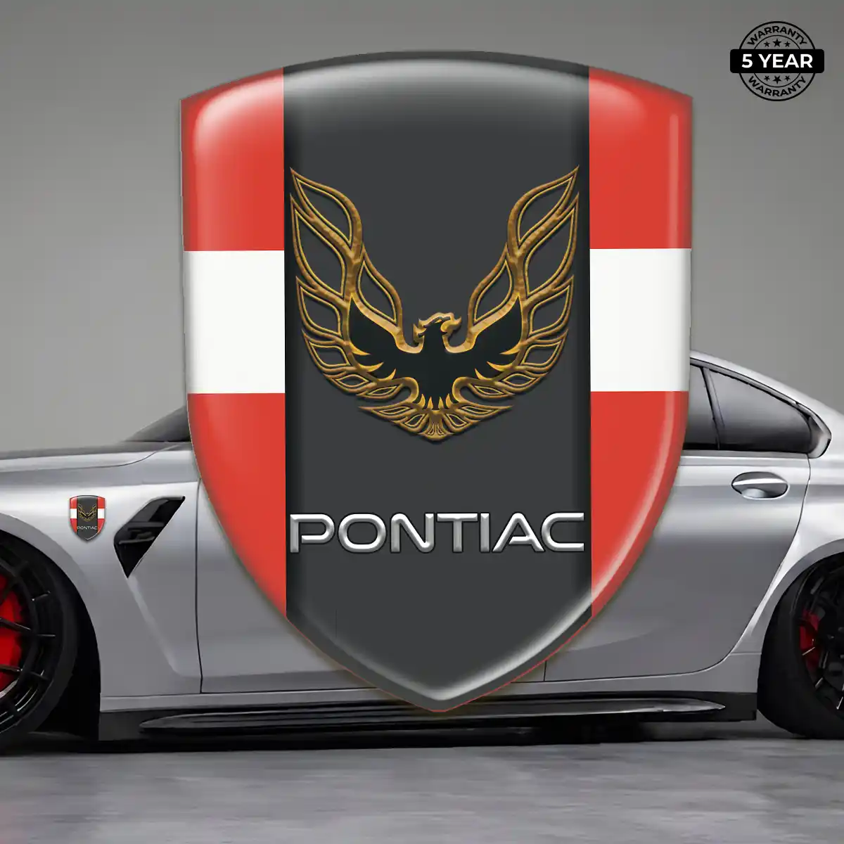 Pontiac Car Emblem Sticker Elite Finish
