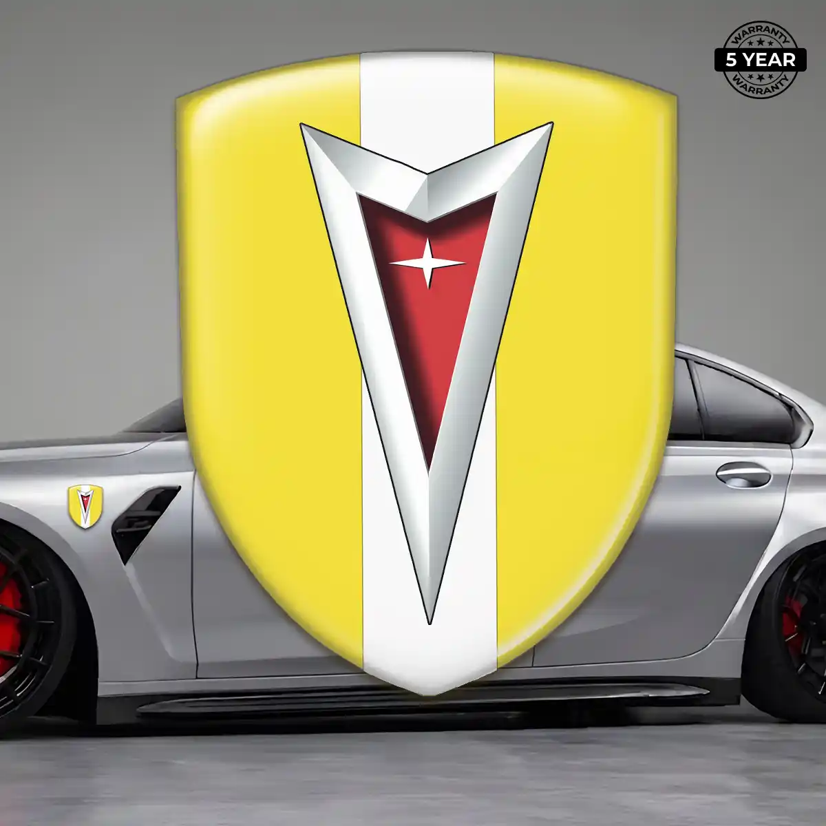 Pontiac Car Emblem Sticker Refined Design