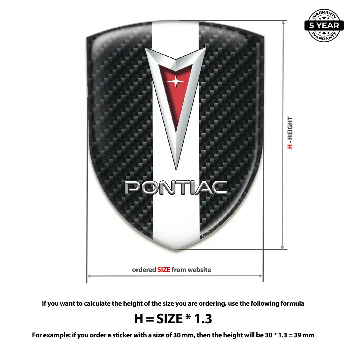 Pontiac Car Emblem Sticker Sleek Style