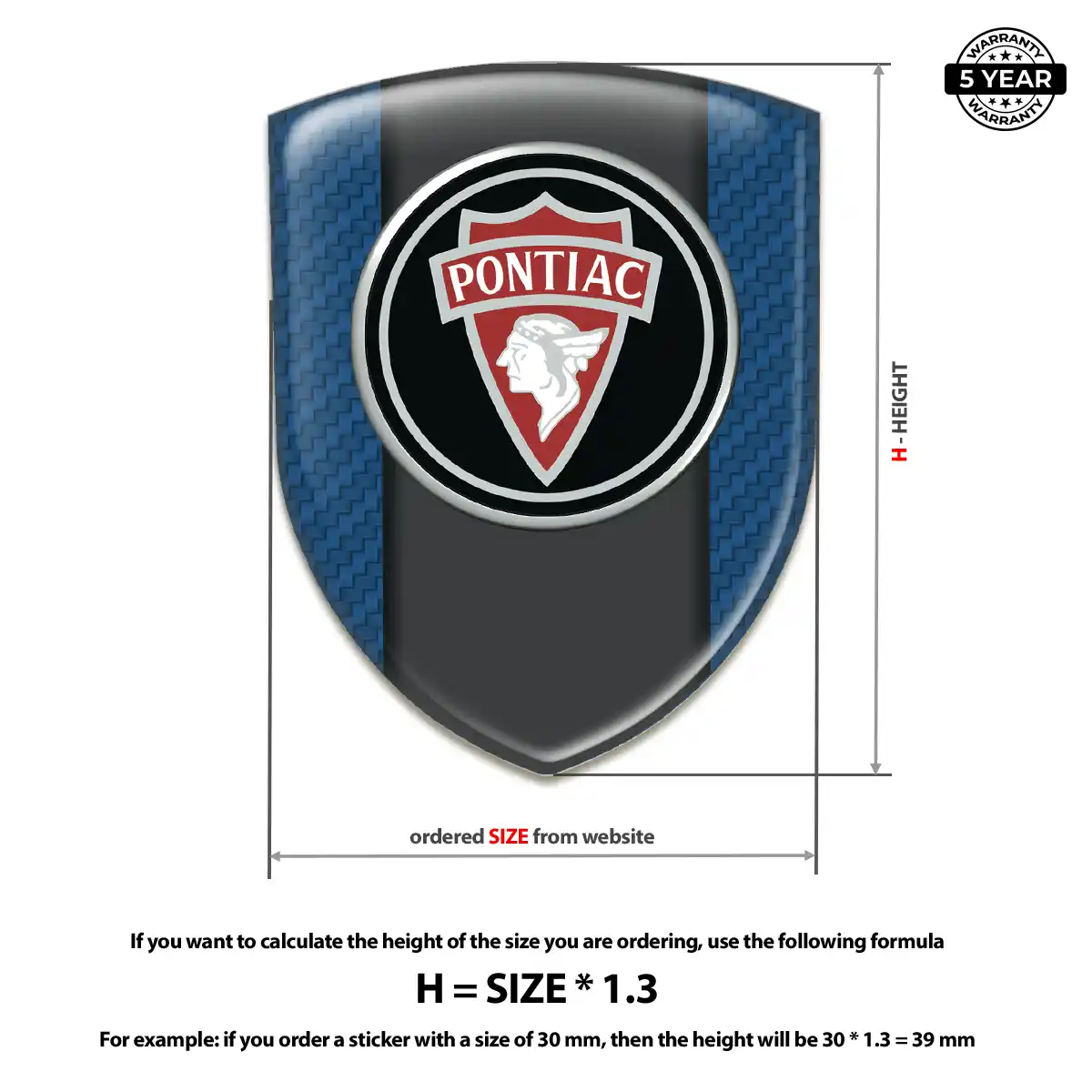 Pontiac Car Logo Decal Sleek Style