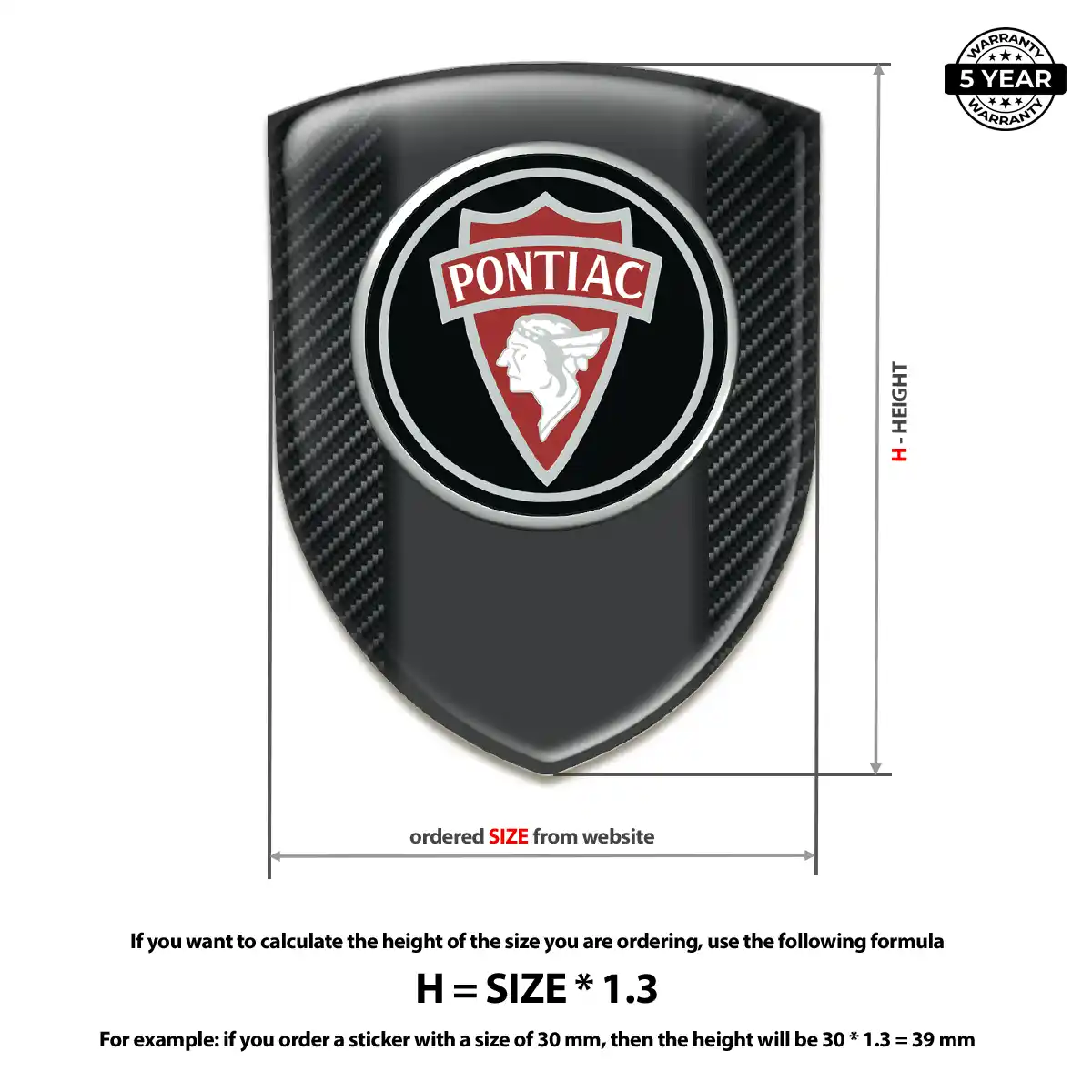 Pontiac Crest Emblem Sleek Style
