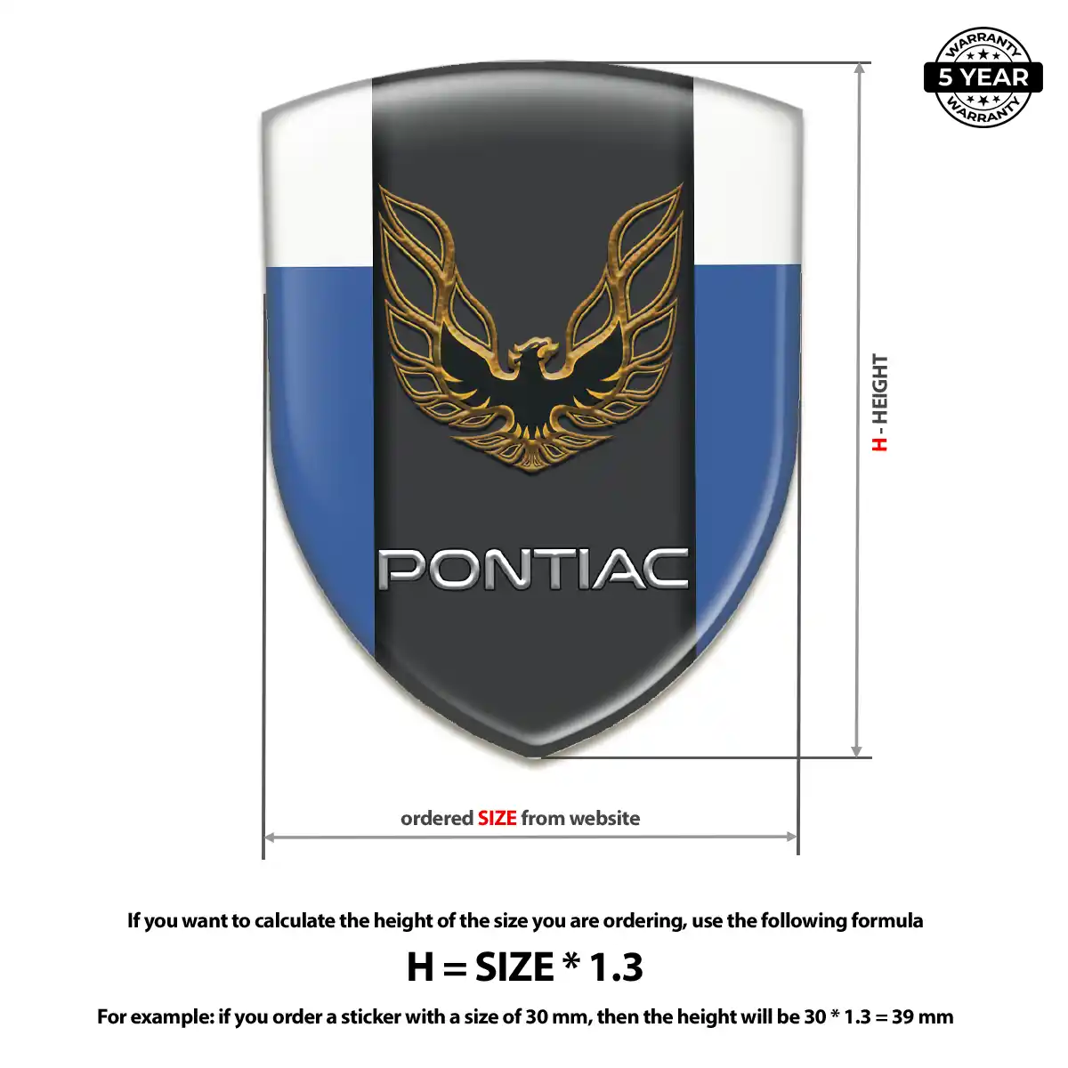 Pontiac Crest Logo Emblem Elite Finish