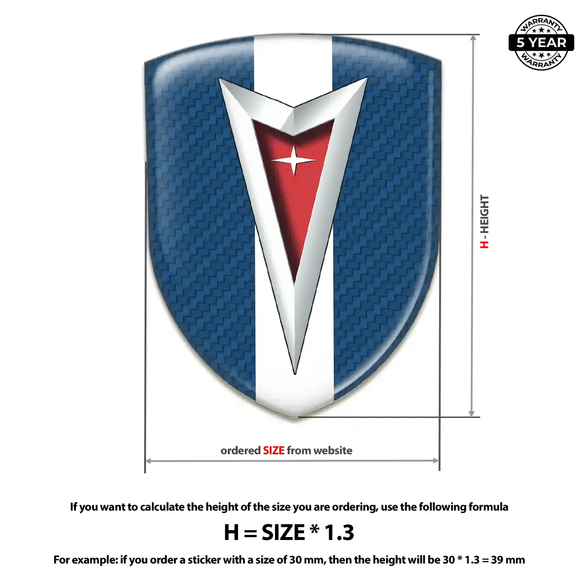Pontiac Domed Badge Elite Finish
