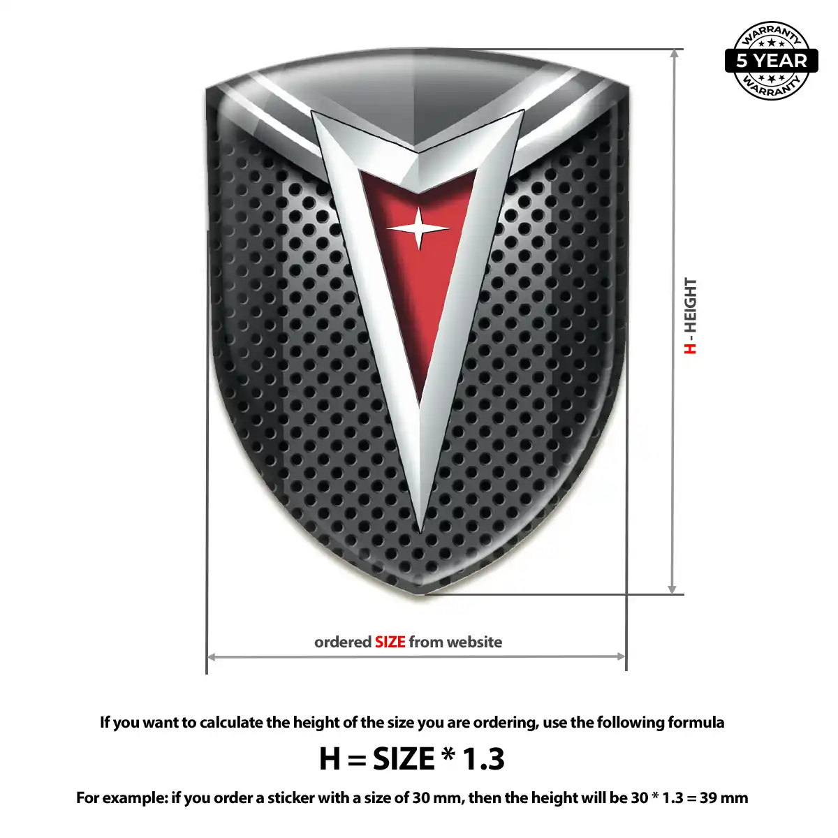 Pontiac Domed Badge Refined Design