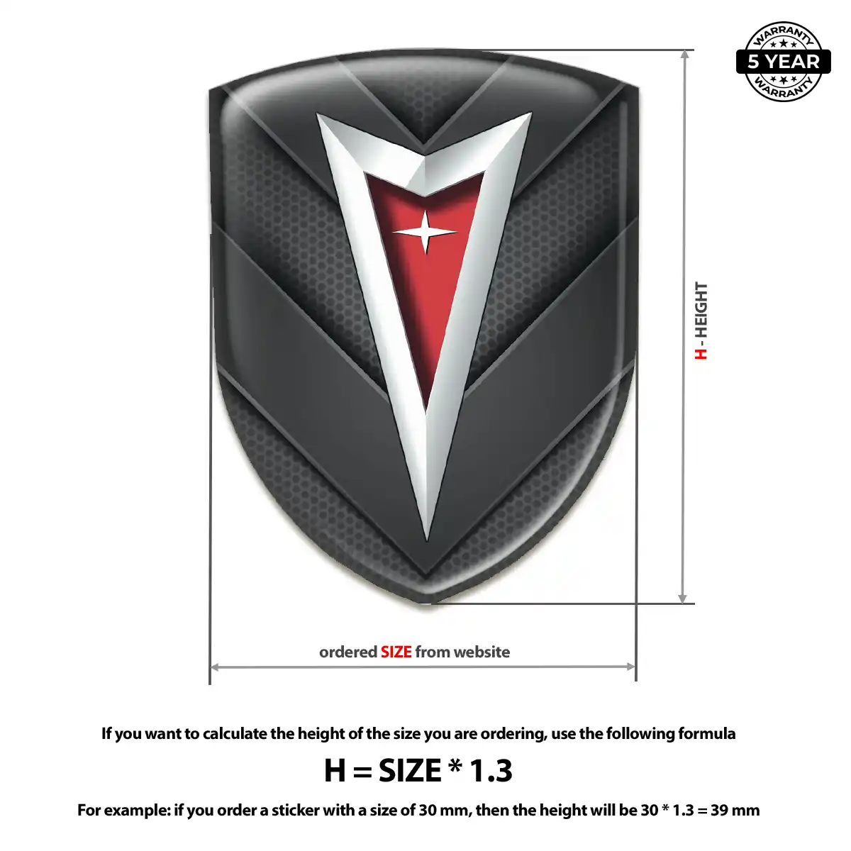 Pontiac Domed Badge Sleek Style