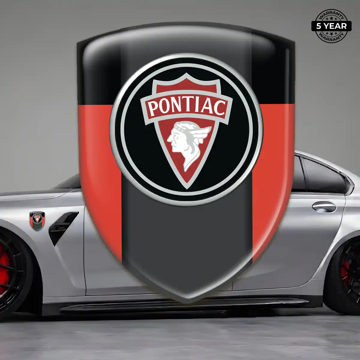 Pontiac Domed Logo Decal Refined Design