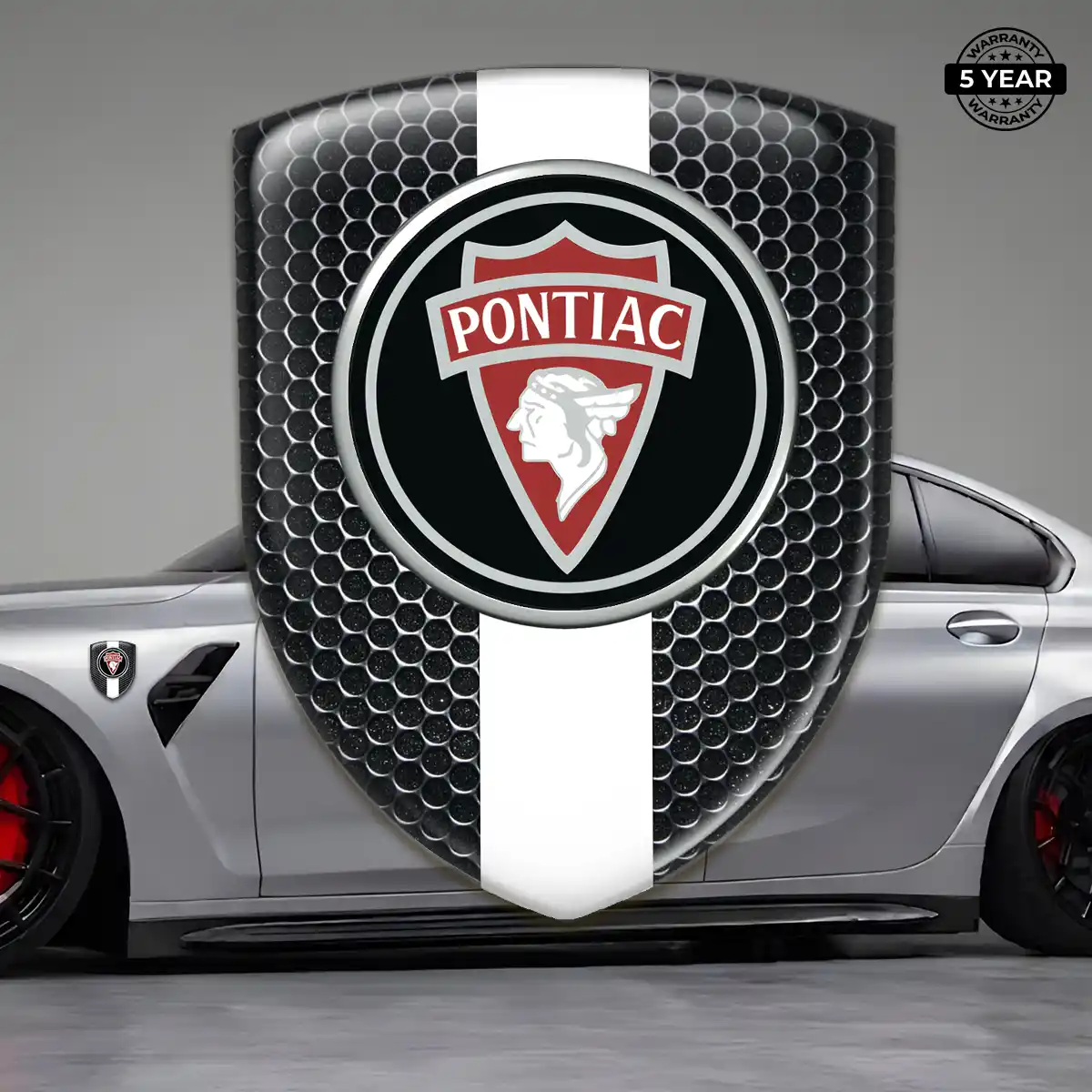 Pontiac Domed Logo Decal Sleek Style