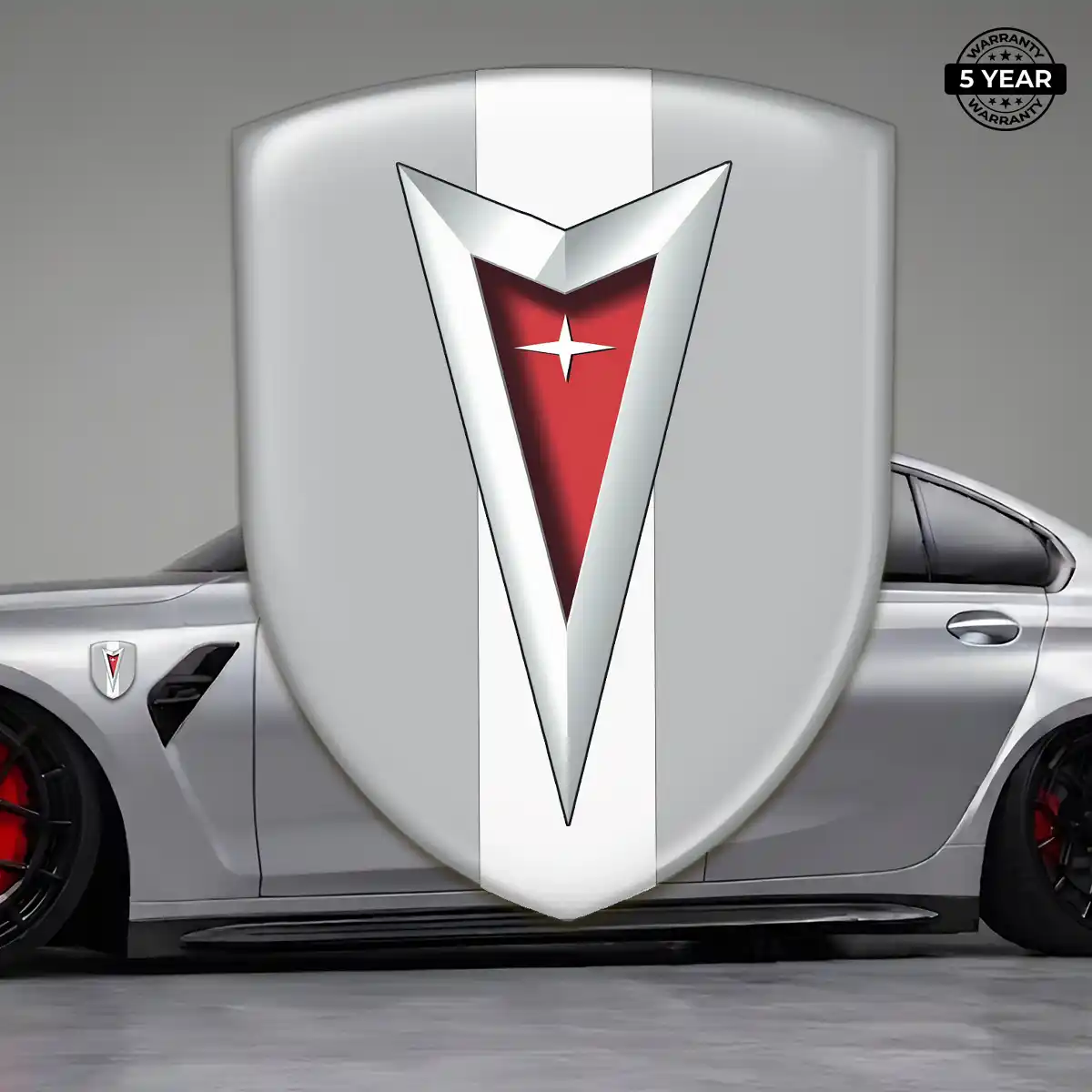 Pontiac Domed Logo Sticker Elite Finish