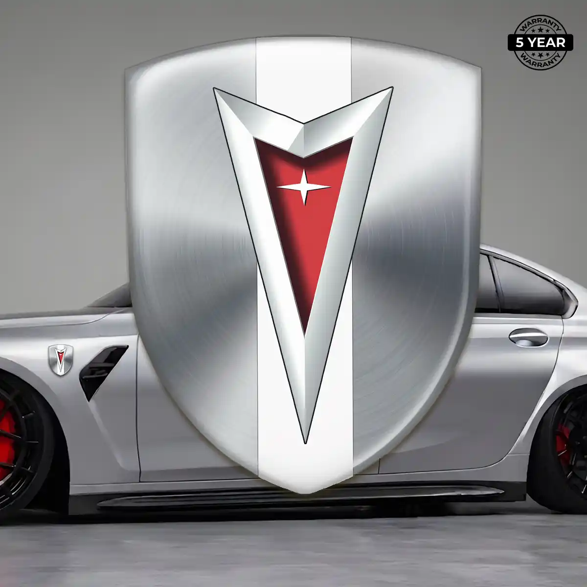 Pontiac Domed Logo Sticker Refined Design