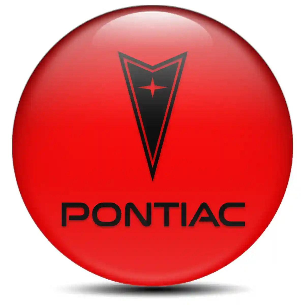 Pontiac Domed Sticker Self-Adhesive Refined Design