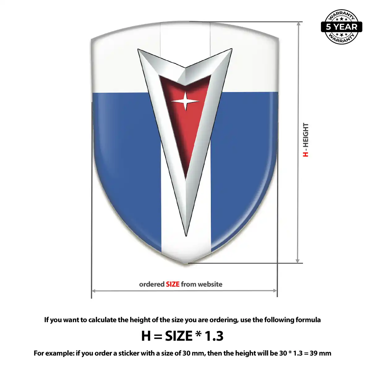 Pontiac Emblem Badge Logo Elite Finish