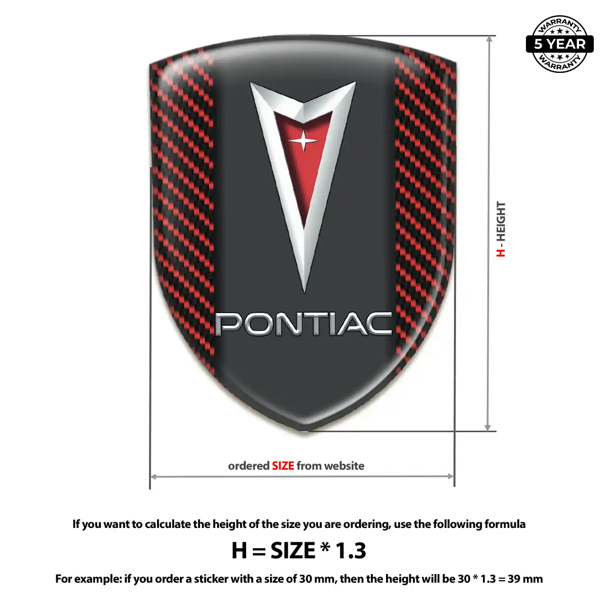 Pontiac Emblem Crest Elite Finish