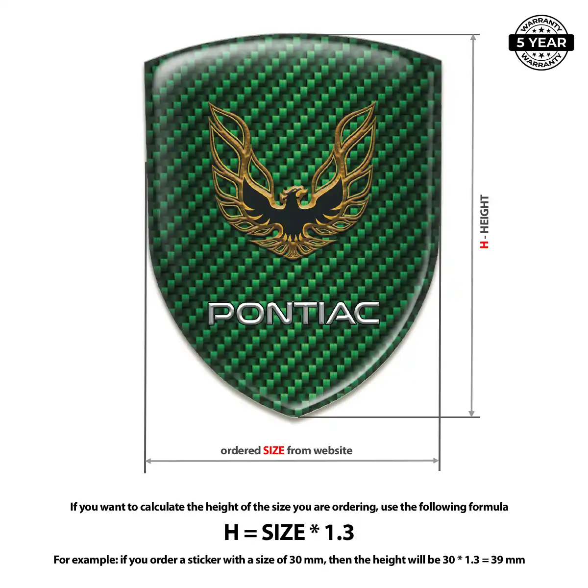 Pontiac Emblem Logo Badge Elite Finish
