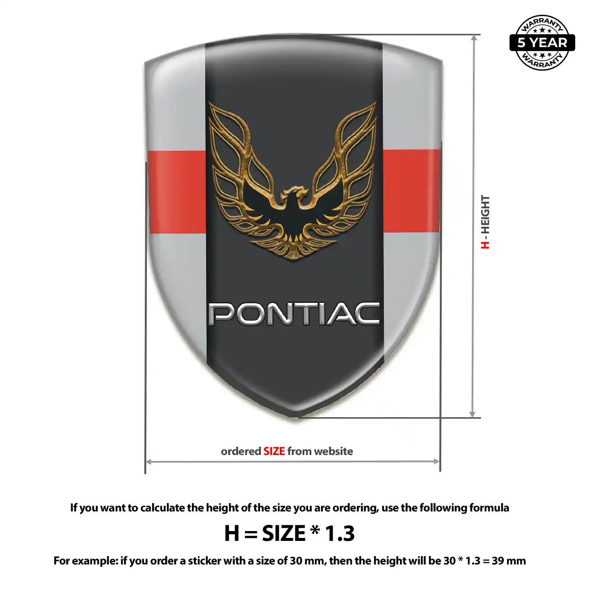 Pontiac Emblem Logo Elite Finish