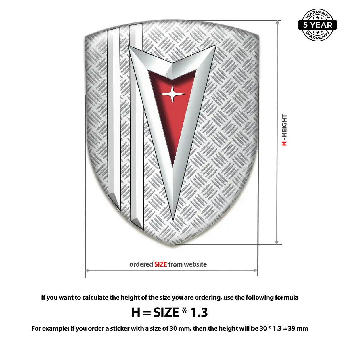 Pontiac Emblem Shield Elite Finish