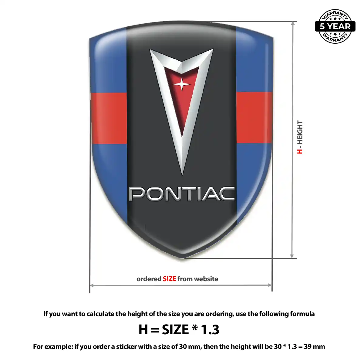 Pontiac Emblem Shield Sleek Style