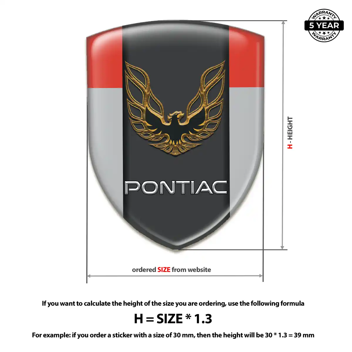 Pontiac Emblem Silicone Elite Finish