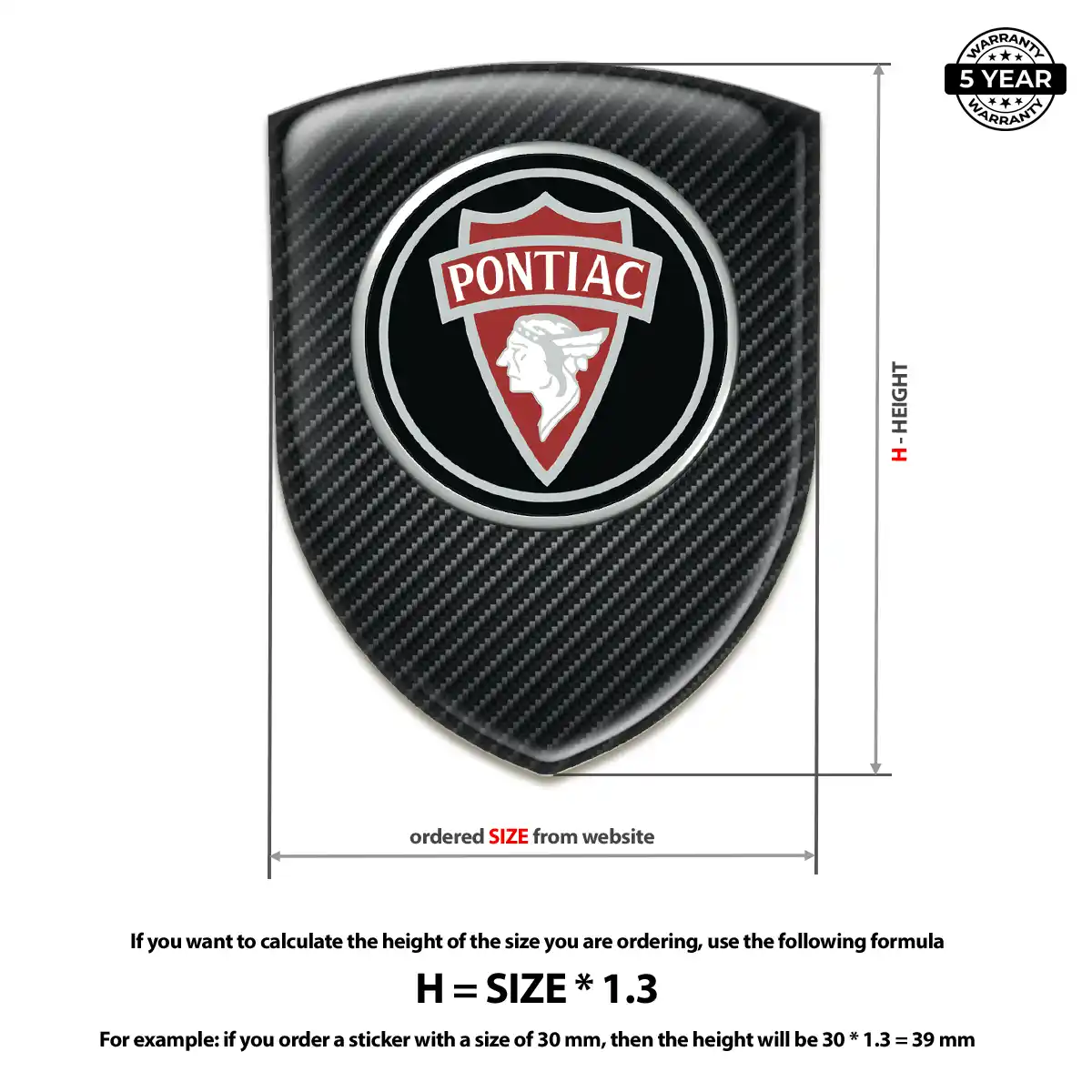 Pontiac Emblem Silicone Sleek Style