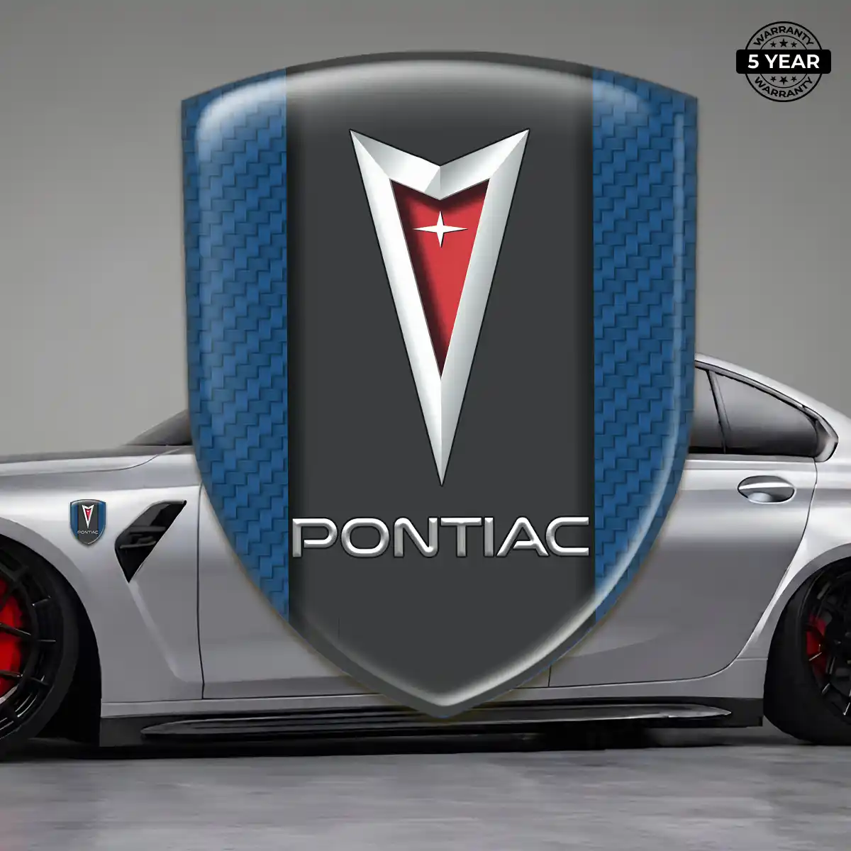 Pontiac Epoxy Domed Sticker Elite Finish