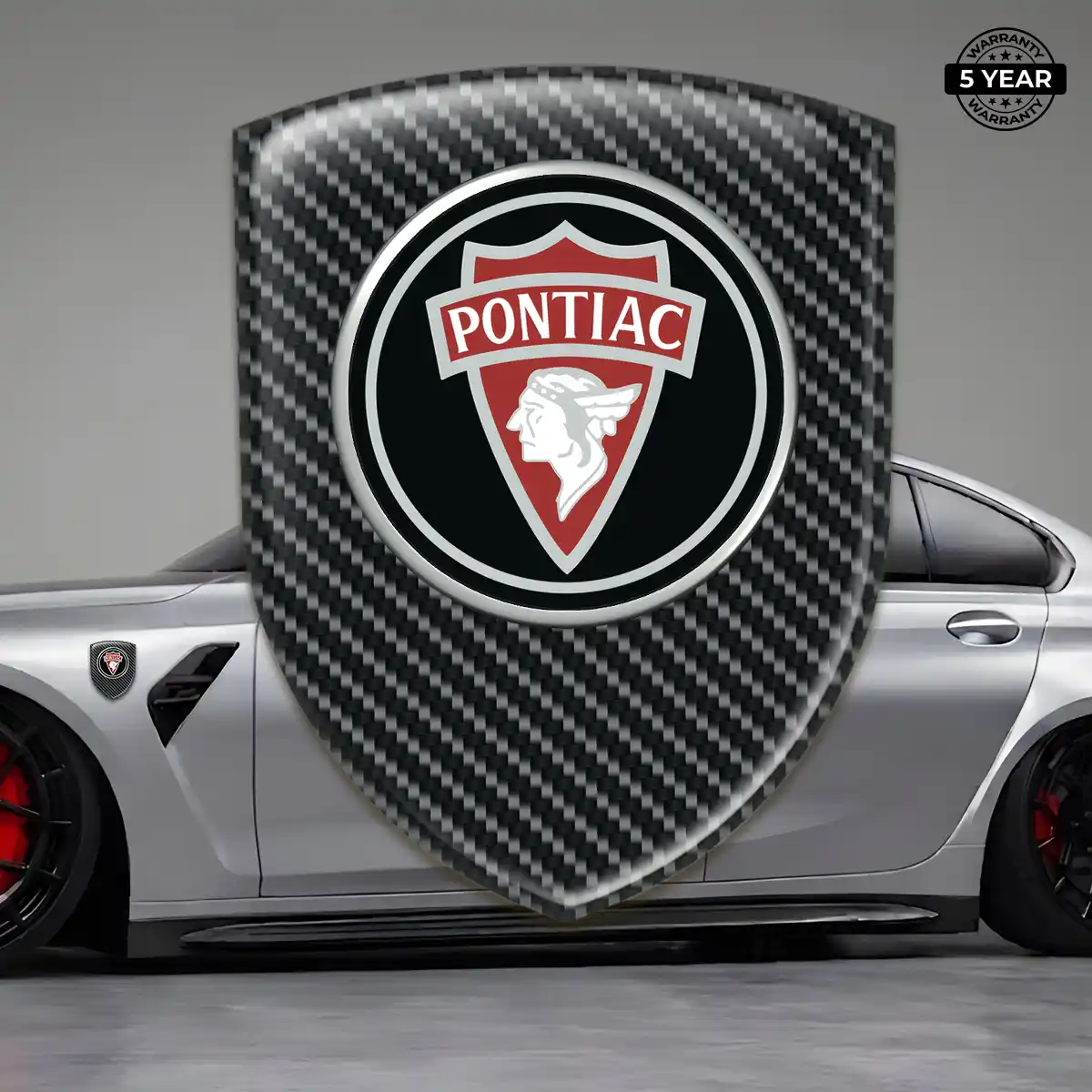 Pontiac Epoxy Domed Sticker Refined Design