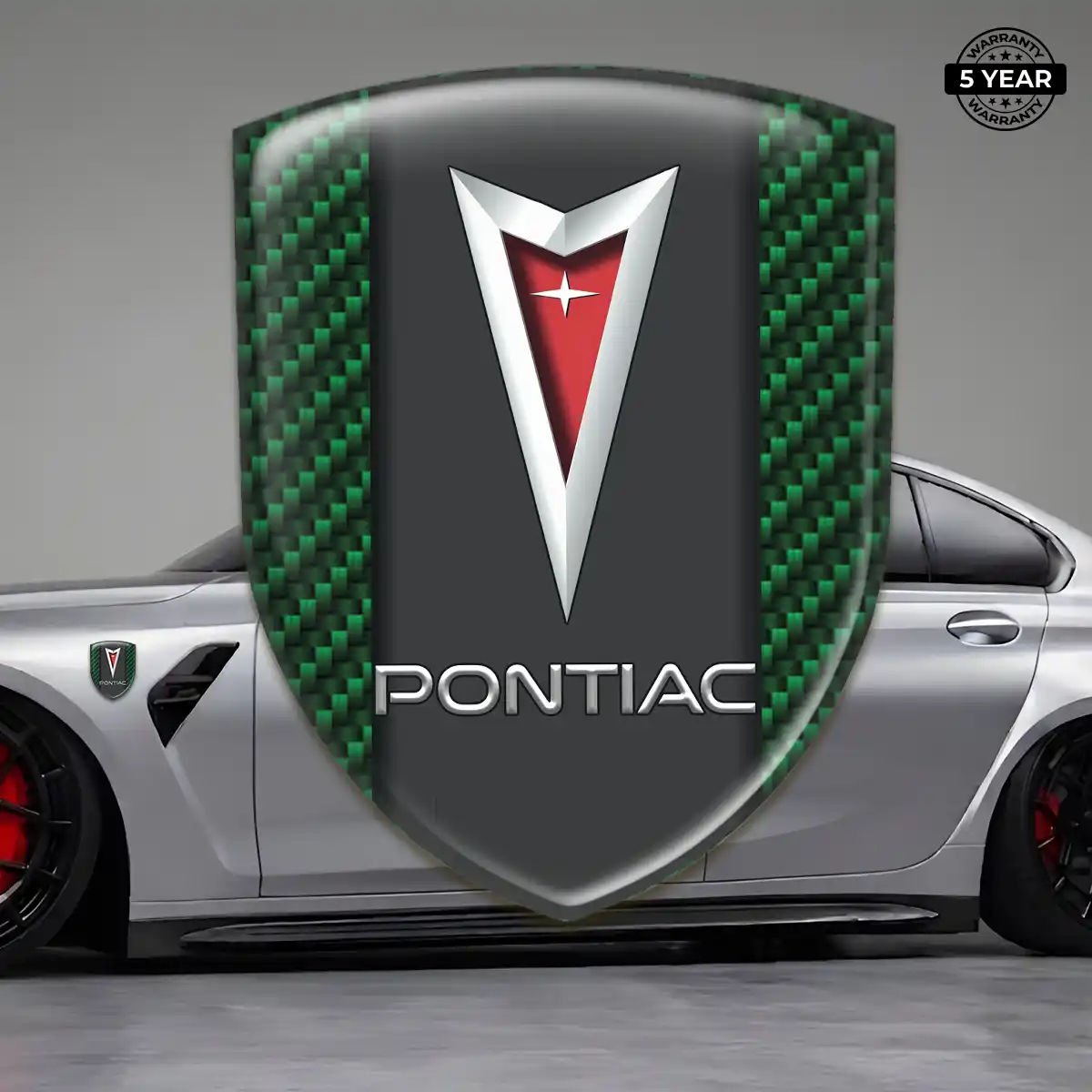 Pontiac Gel Badge Sticker Elite Finish
