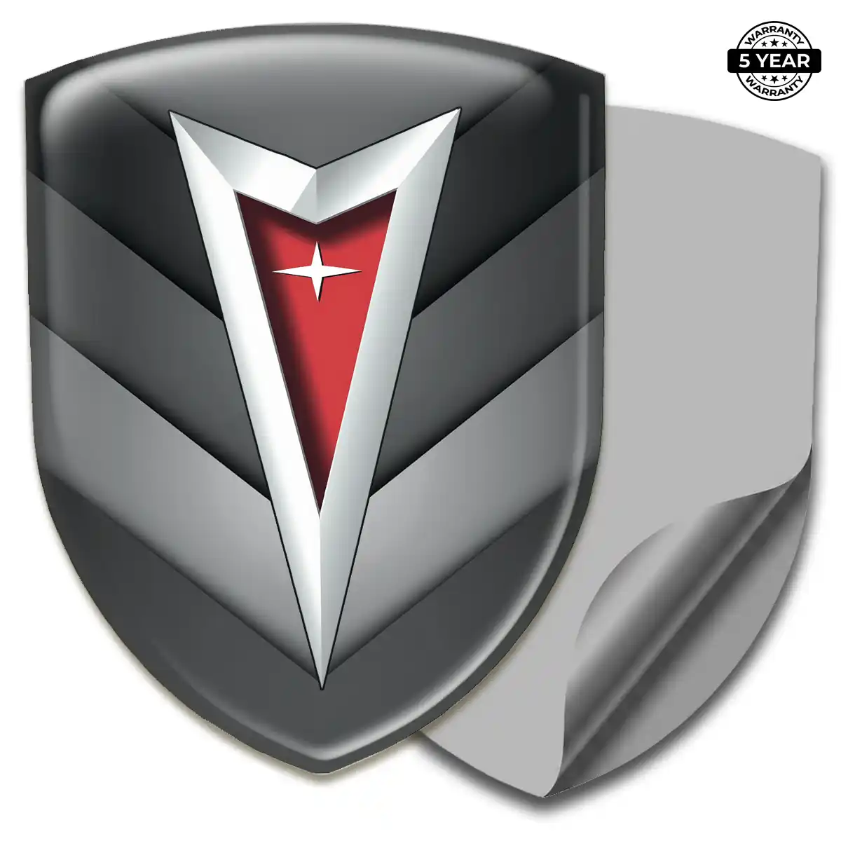Pontiac Gel Badge Sticker Refined Design