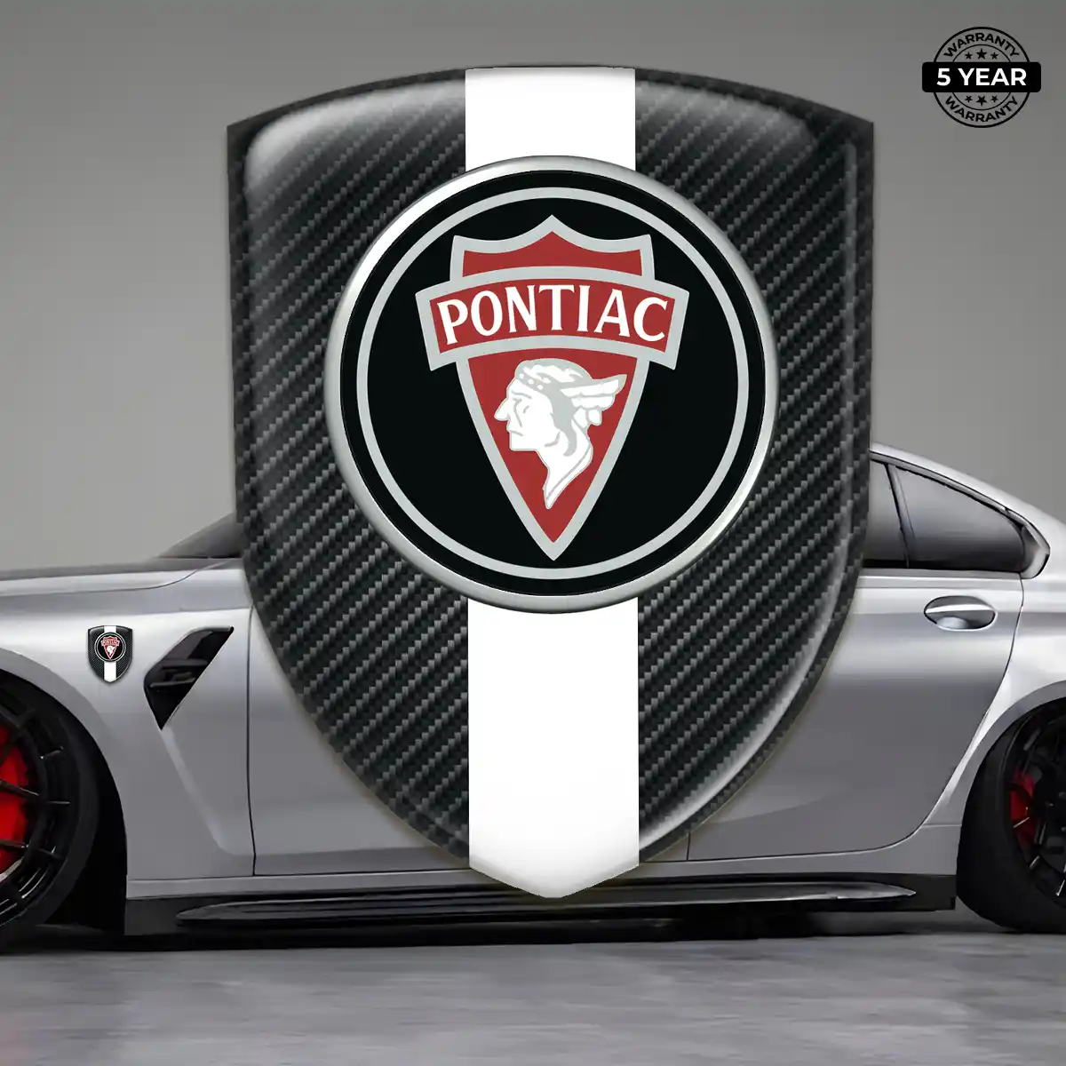 Pontiac Gel Emblem Sticker Refined Design