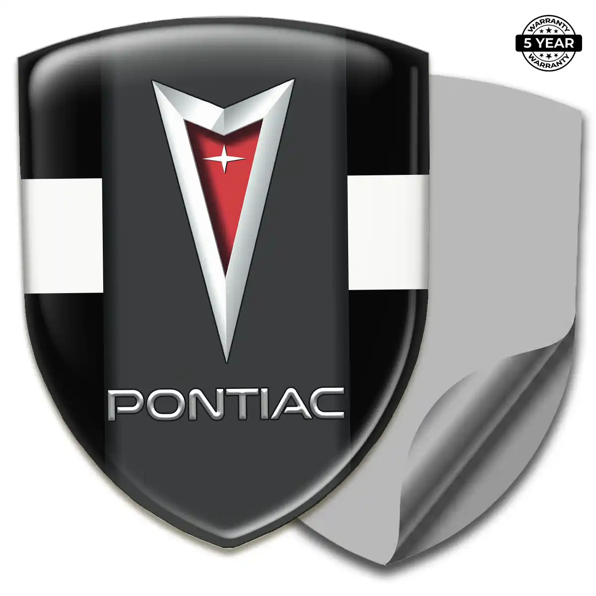 Pontiac Gel Emblem Sticker Sleek Style