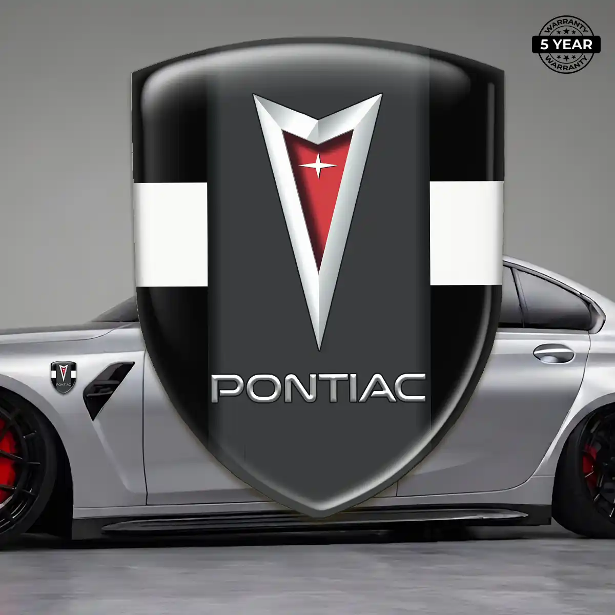 Pontiac Gel Emblem Sticker Sleek Style