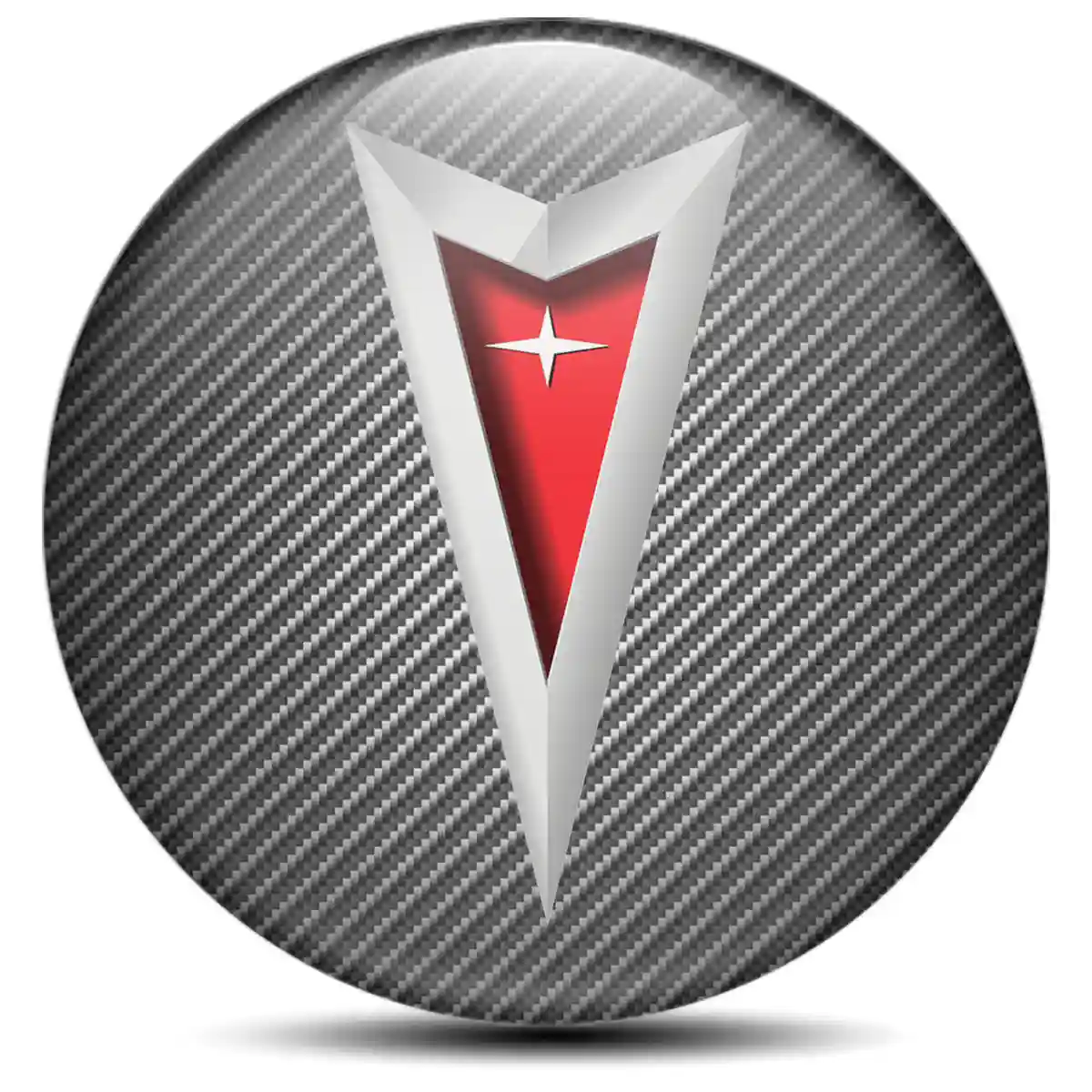Pontiac Logo Silicone Badge Self-Adhesive Sleek Style