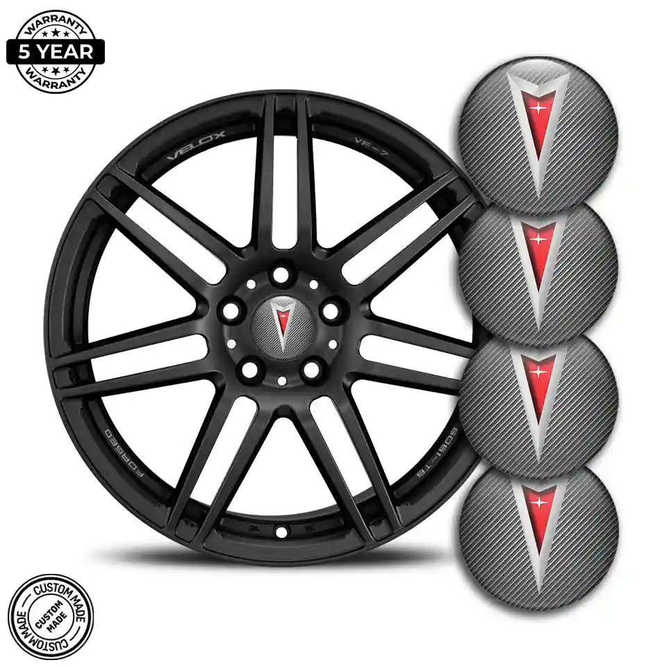 Pontiac Logo Silicone Badge Self-Adhesive Sleek Style