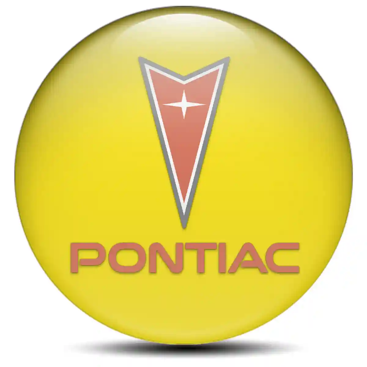 Pontiac Logo Silicone Emblem Self-Adhesive Sleek Style