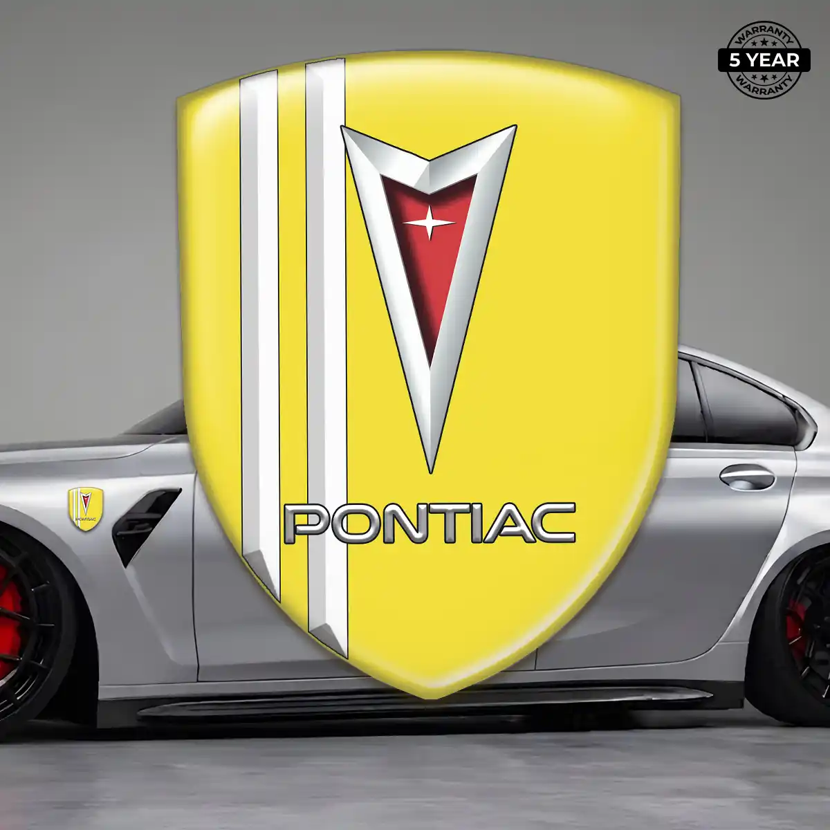 Pontiac Polyurethane Domed Sticker Elite Finish