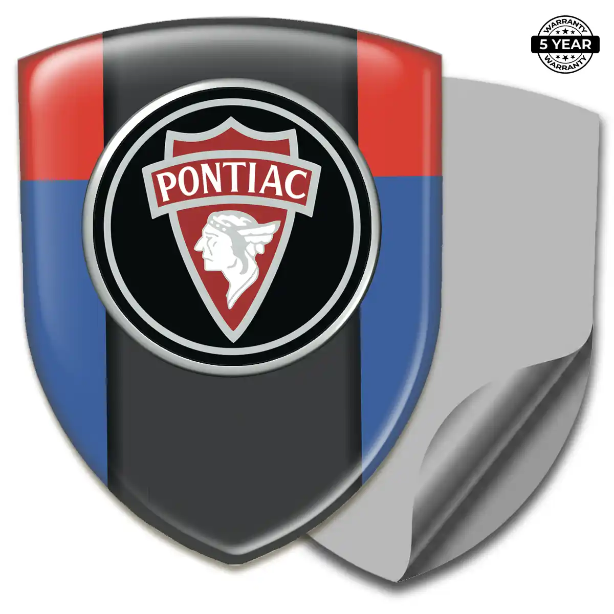 Pontiac Polyurethane Domed Sticker Refined Design
