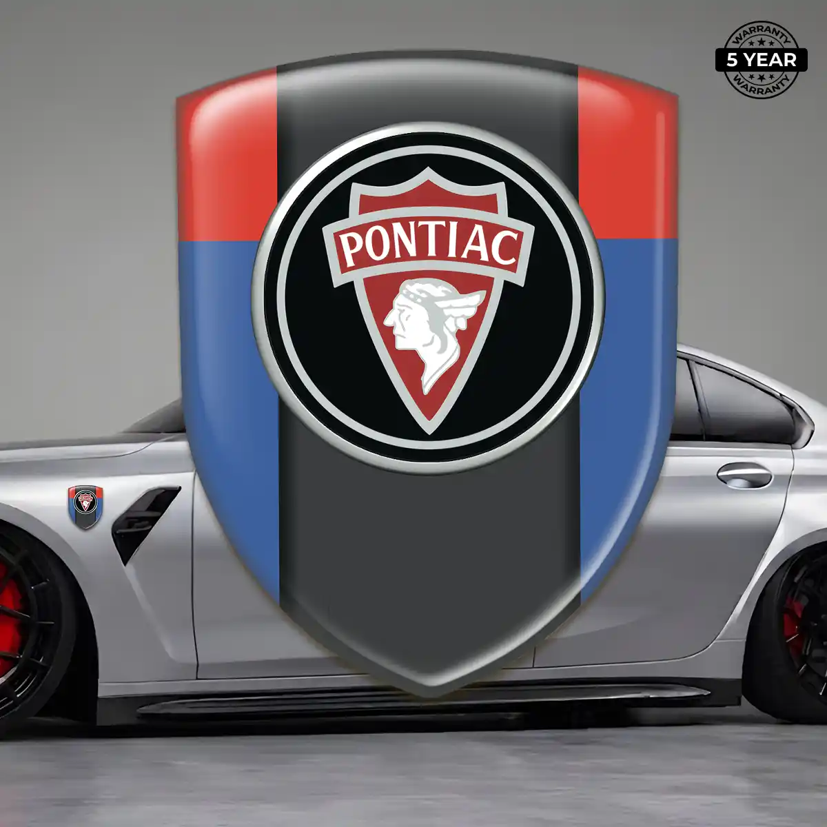 Pontiac Polyurethane Domed Sticker Refined Design