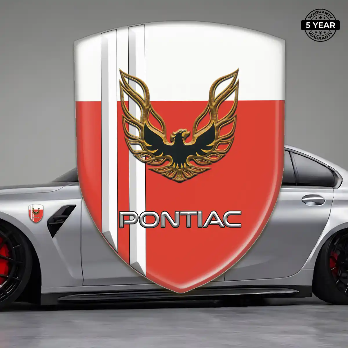 Pontiac Polyurethane Domed Sticker Sleek Style